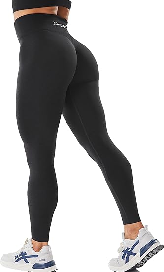 Photo 1 of JOYSPELS Workout Leggings for Women Seamless Scrunch Tights Tummy Control Gym Fitness Yoga Pants- Size L