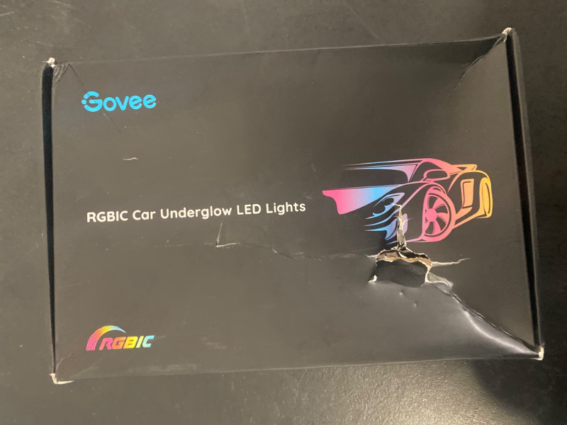 Photo 2 of Govee Underglow Car Lights, 4 pcs RGBIC Smart LED Lights with 16 Million Colors and 10 Scene Modes with App Control, 2 Music Modes for Cars, SUVs, Trucks, Christmas, DC 12-24V