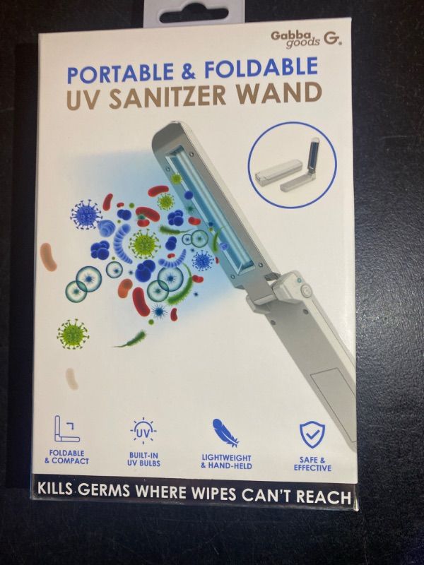 Photo 2 of  - UV Light Sanitizer & Ultraviolet Sterilizer Hand Wand (Portable UV-C Cleaner for Home, Car, Bathroom | Foldable UVC Disinfection Bulb | Kill 99% of Germs, Bacteria, Viruses | USA)