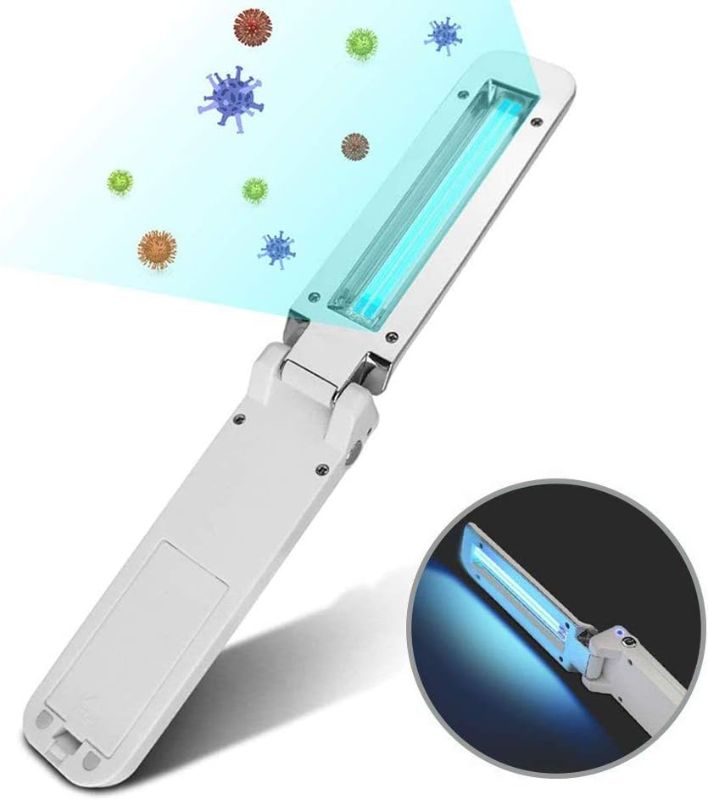 Photo 1 of  - UV Light Sanitizer & Ultraviolet Sterilizer Hand Wand (Portable UV-C Cleaner for Home, Car, Bathroom | Foldable UVC Disinfection Bulb | Kill 99% of Germs, Bacteria, Viruses | USA)