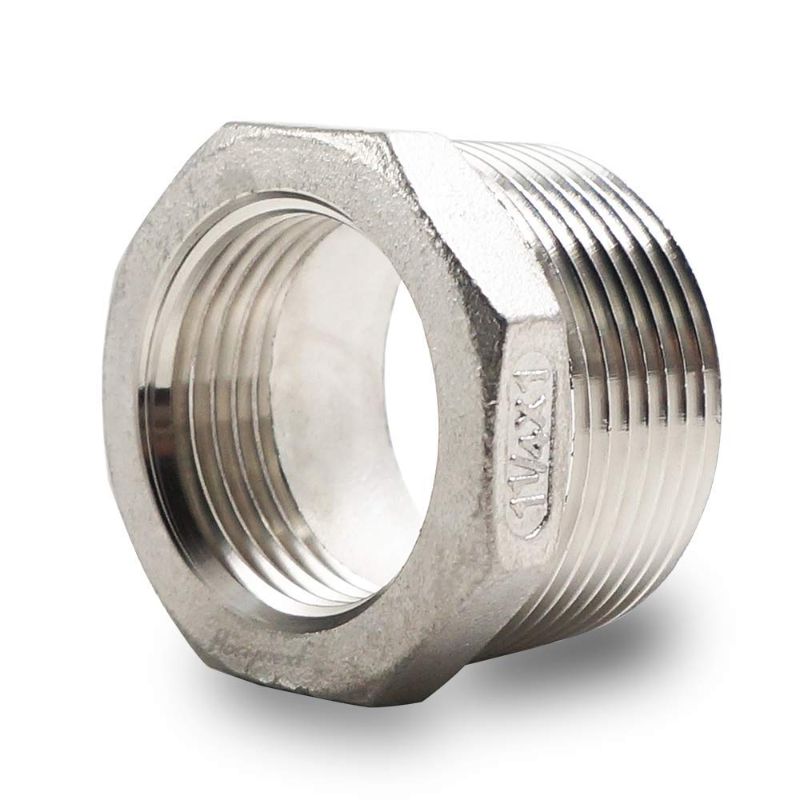 Photo 1 of -1/4 to 1 reducing bushing, male to female reducer stainless steel 304