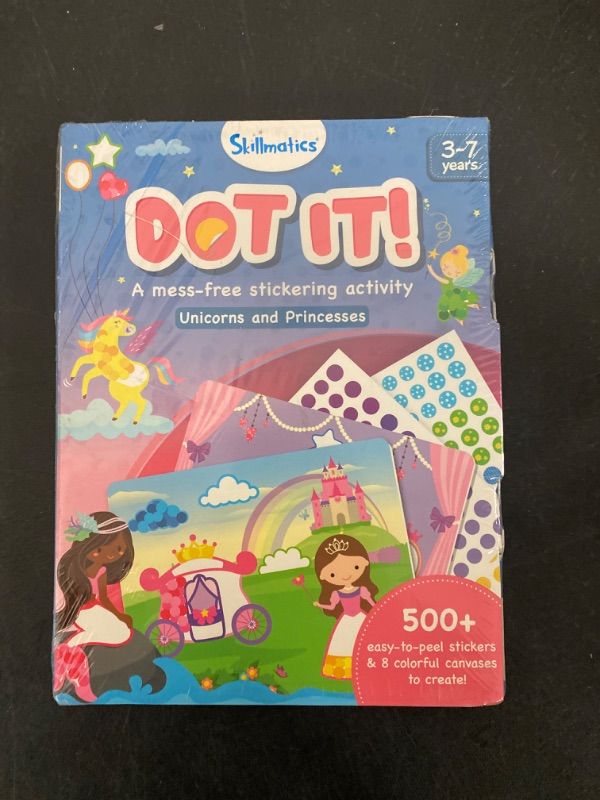 Photo 2 of Skillmatics Art Activity - Dot It Unicorns & Princesses, No Mess Sticker Art for Kids, Craft Kits, DIY Activity, Gifts for Boys & Girls Ages 3, 4, 5, 6, 7, Travel Toys for Toddlers