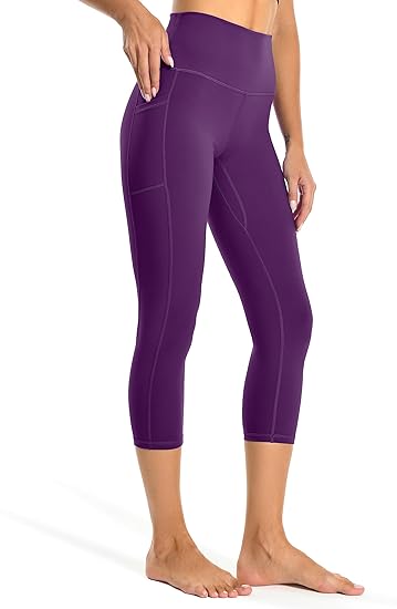 Photo 1 of Colorfulkoala Women's High Waisted Yoga Capris 21" Inseam Leggings with Pockets- Size L