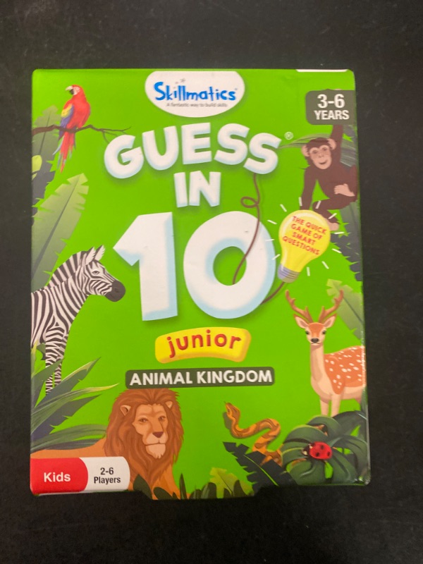 Photo 2 of Skillmatics Card Game - Guess in 10 Junior Animals for Kids, Boys, Girls Who Love Board Games and Educational Toys, Travel Friendly for Ages 3, 4, 5, 6