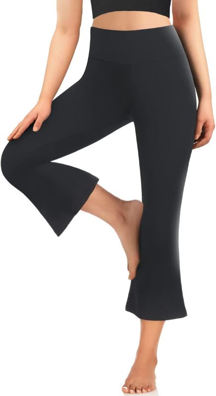 Photo 1 of MOREFEEL Women's Black Flare Yoga Pants for Women, High Waisted Buttery Soft Bootcut Leggings- Size 2XL