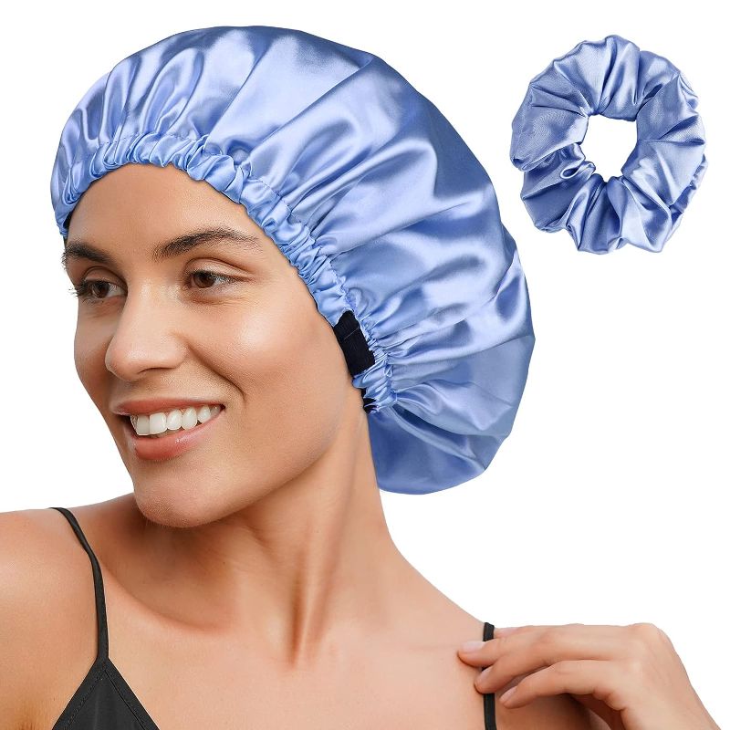 Photo 1 of YANIBEST Satin Bonnet Silk Bonnet Hair Bonnet for Sleeping Hair Bonnets for Women Curly Natural Hair
