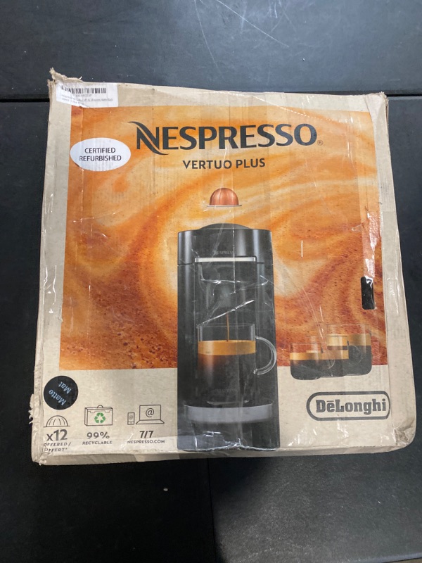 Photo 3 of Nespresso VertuoPlus Coffee and Espresso Machine by DeLonghi  Black Matte