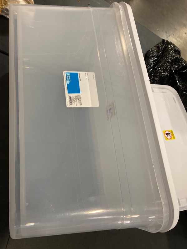 Photo 2 of 90qt Clear Storage Box White - Room Essentials
