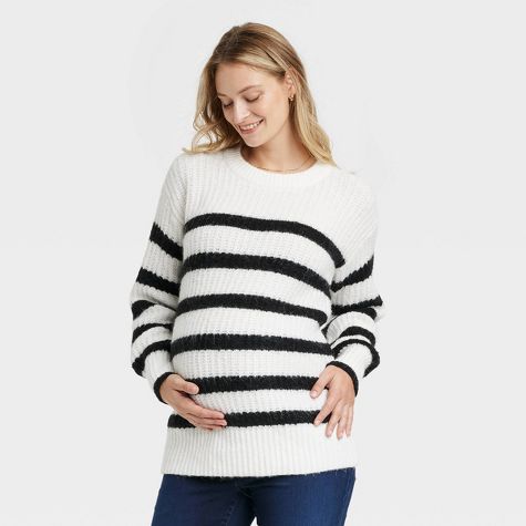 Photo 1 of Cozy Statement Crew Neck Maternity Sweater - Isabel Maternity by Ingrid & Isabel™- Size S