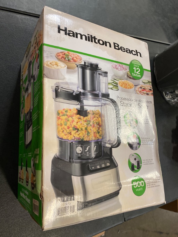 Photo 2 of Hamilton Beach 12 Cup Stack and Snap Food Processor - Black - 70727