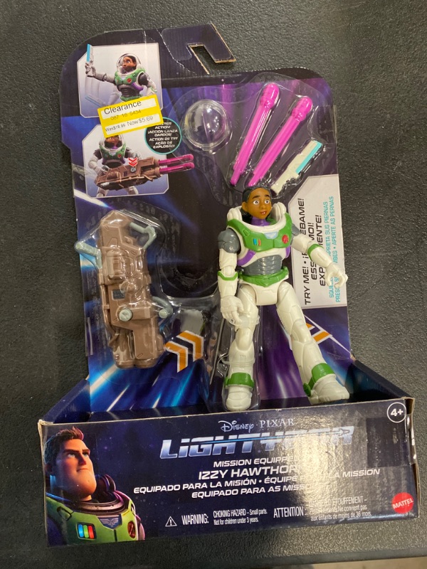 Photo 2 of Mattel Lightyear Toys Action Figure with Laser Strike Motion & Accessories, 5-in Scale Mission Equipped Izzy Hawthorne