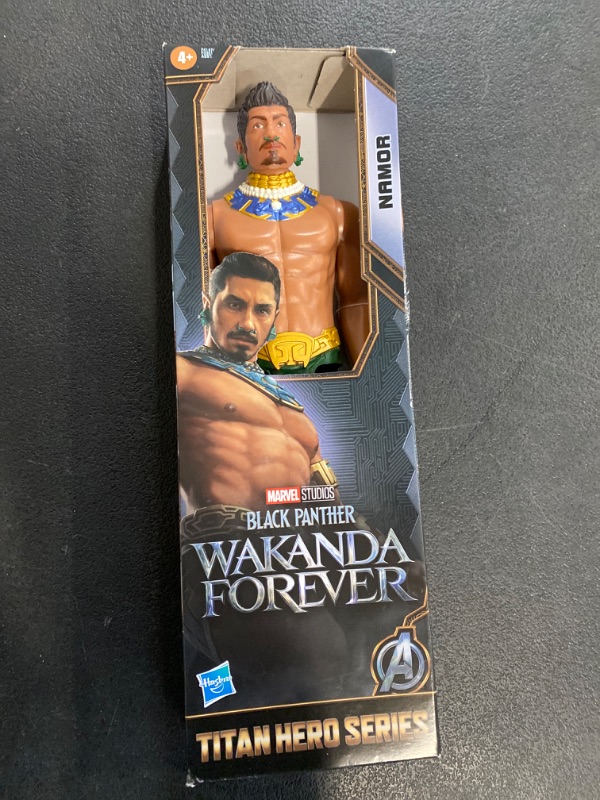 Photo 2 of Marvel Studios' Black Panther: Wakanda Forever Titan Hero Series Namor Toy, 12-Inch-Scale Action Figure, Marvel Toys Kids Ages 4 and Up