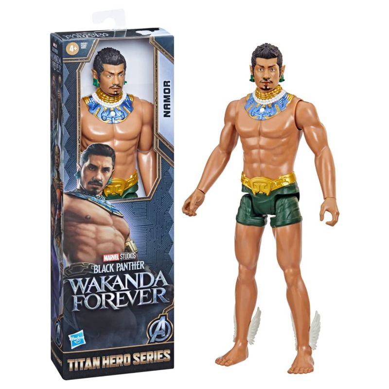 Photo 1 of Marvel Studios' Black Panther: Wakanda Forever Titan Hero Series Namor Toy, 12-Inch-Scale Action Figure, Marvel Toys Kids Ages 4 and Up