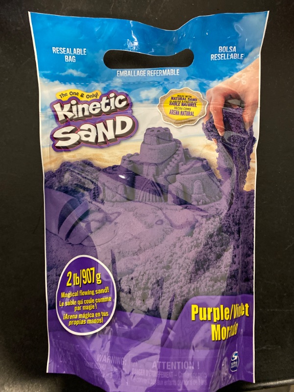 Photo 2 of Kinetic Sand The Original Moldable Sensory Play Sand, Purple, 2 Pounds