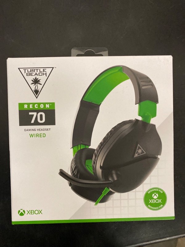 Photo 2 of Turtle Beach Recon 70X Gaming Headset for Xbox Series X|S, Xbox One, PS5, PS4, Nintendo Switch & PC with 3.5mm - Flip-to-Mute Mic, 40mm Speakers - Black Black/Green