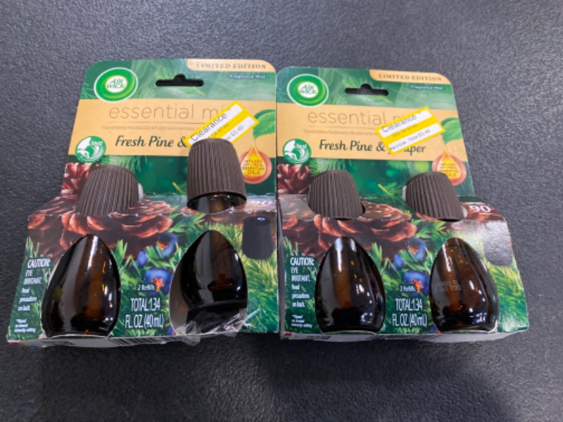 Photo 2 of Air Wick Essential Mist Aromatherapy Diffusers - Fresh Pine & Juniper - 1.34 fl oz 2 pack