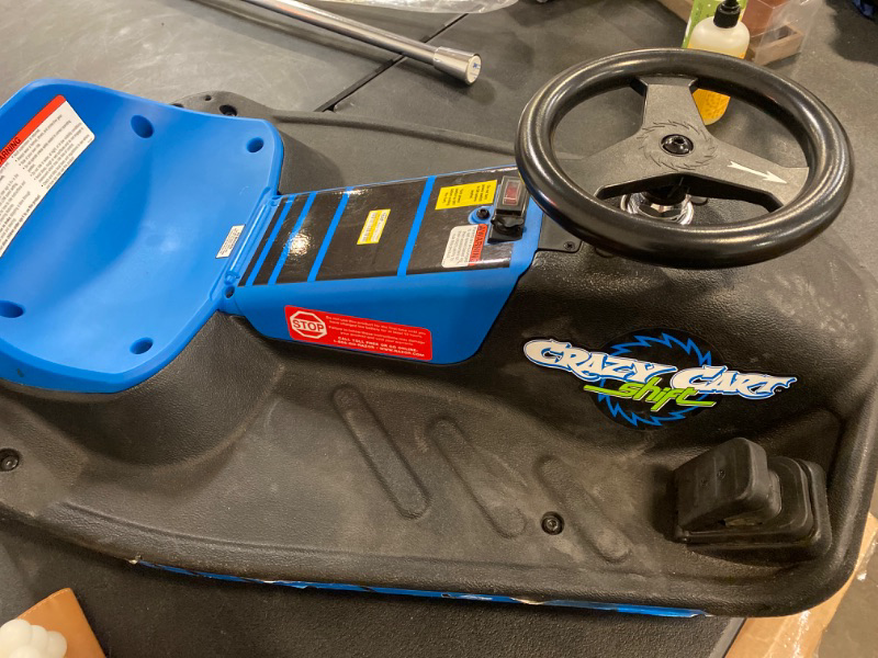 Photo 1 of Razor Crazy Cart Shift Electric Go Kart for Kids Ages 6+ - 12V Drifting System, High/Low Speed Switch, Simplified Drifting, Riders up to 120 lbs, Black/Blue