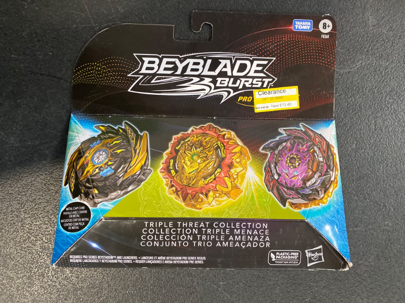 Photo 2 of Beyblade Burst Pro Series Triple Threat Collection Battling Tops