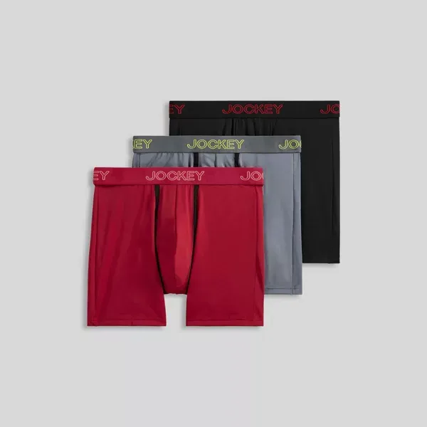 Photo 1 of Jockey Generation™ Men's No Chafe Underwear 3pk - Black/Red/Gray