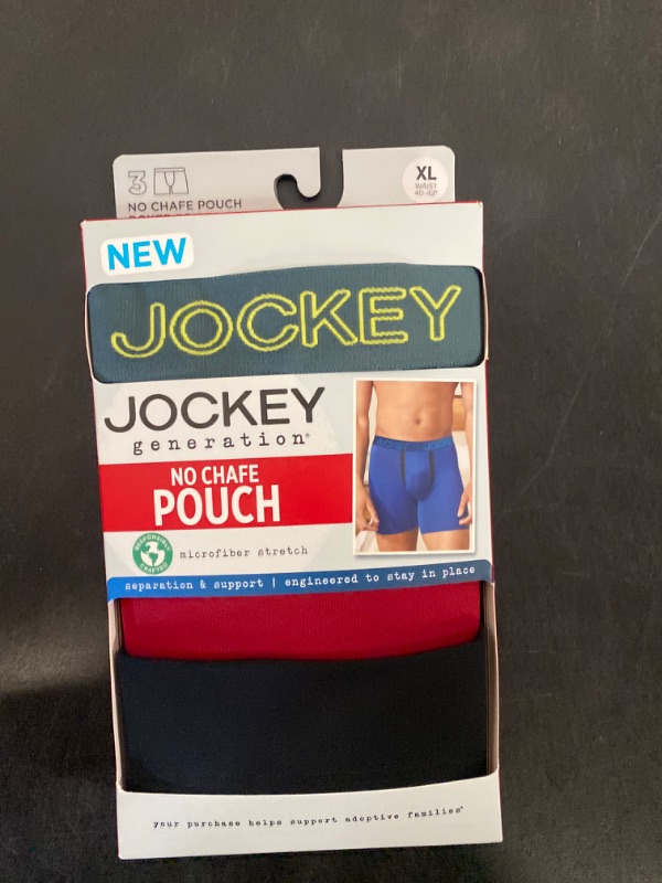 Photo 2 of Jockey Generation™ Men's No Chafe Underwear 3pk - Black/Red/Gray