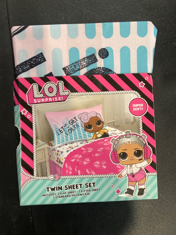 Photo 2 of L.O.L. SURPRISE! REMIX Twin Sheet Set NEW LOL In Concert Pink Multicolor