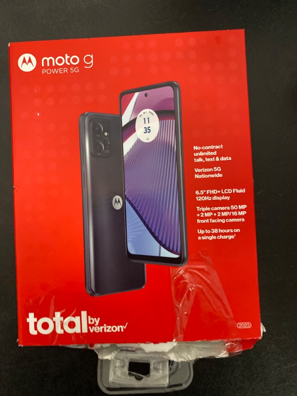 Photo 3 of Total by Verizon Prepaid Motorola Moto G Power (128GB) CDMA Smartphone - Black