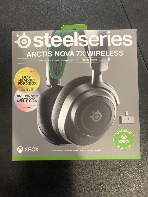 Photo 2 of New SteelSeries Arctis Nova 7X Wireless Multi-Platform Gaming & Mobile Headset — Nova Acoustic System — Simultaneous Wireless 2.4GHz + Bluetooth — 38Hr Battery — USB-C — Xbox, PC, PS, Switch, Mobile