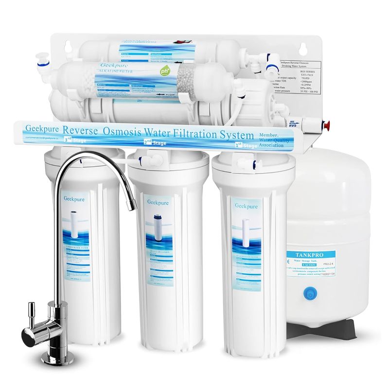 Photo 1 of Geekpure 6-Stage Reverse Osmosis Drinking Water Filter System with Alkaline pH+ Remineralization Filter-75 GPD