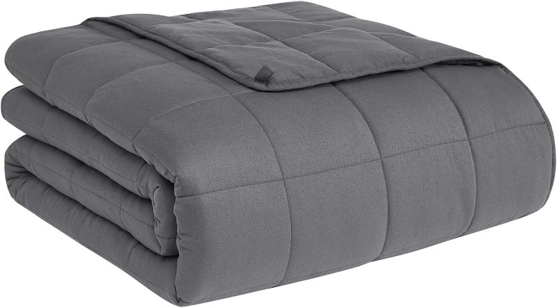 Photo 1 of CUTEKING Weighted Blanket for Adults (20lbs, 48"x72", Full, Grey) Heavy Blanket for 180-190lbs, Weighted Blanket for Cooling & Heating with Premium Glass Beads, Soft Thick Blanket for Adult All-Season