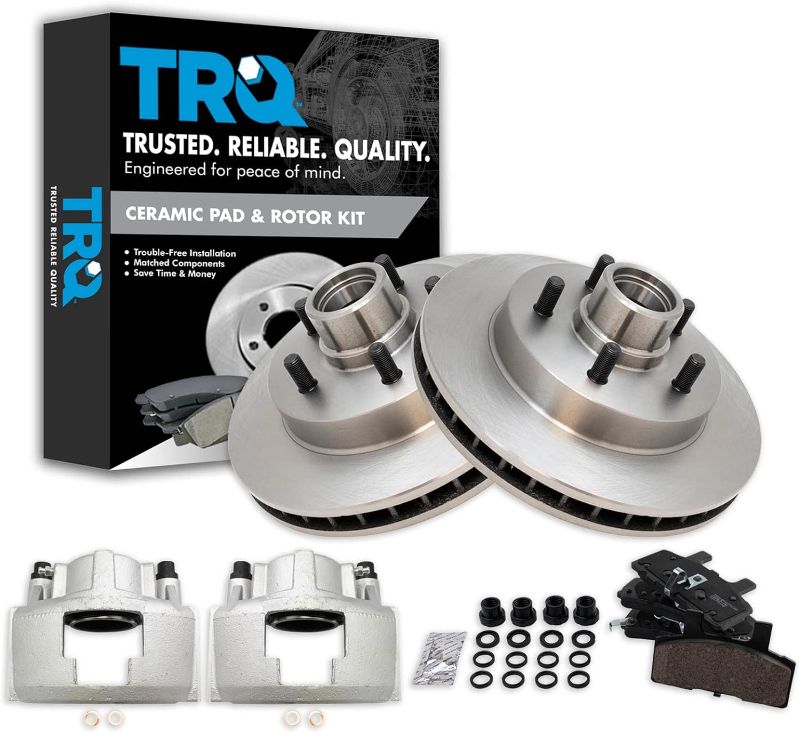 Photo 1 of TRQ Front Brake Calipers Ceramic Pads Rotors Compatible with C Express Tahoe Savana Yukon