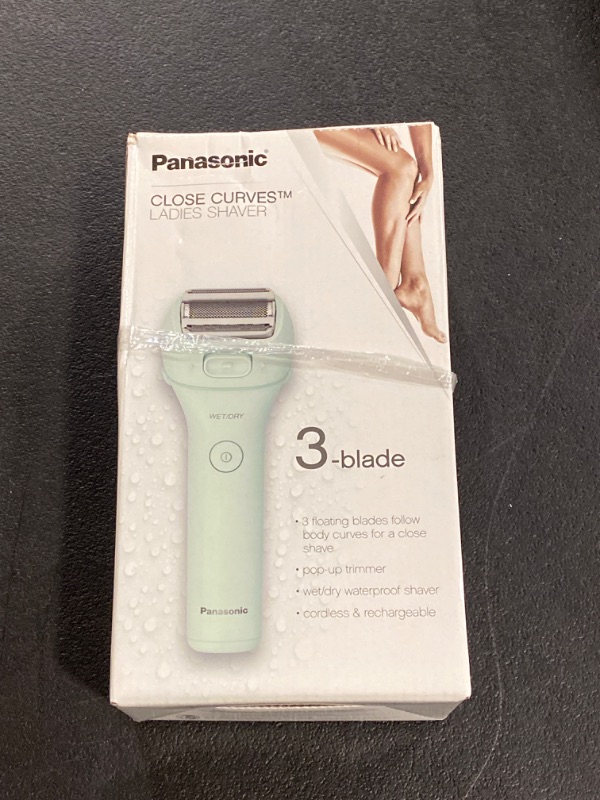 Photo 2 of Panasonic Close Curves Electric Razor for Women, Cordless 3-Blade Shaver with Pop-Up Trimmer, Wet Dry Operation - ES-WL60-G (Mint)