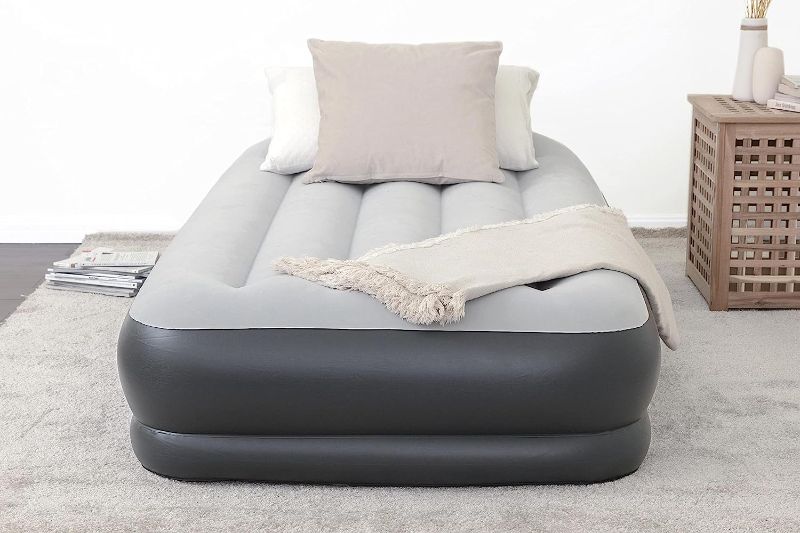 Photo 1 of SleepLux Durable Inflatable Air Mattress with Built-in Pump, Pillow and USB Charger - Twin