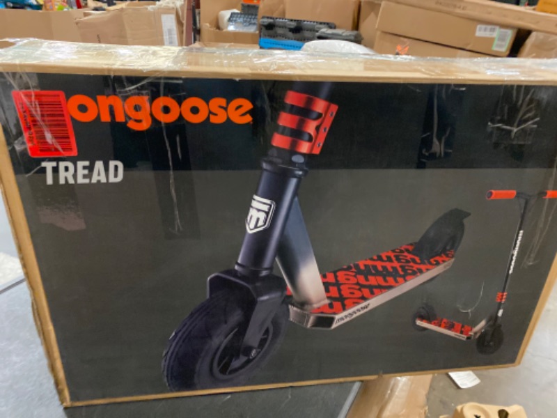 Photo 3 of Mongoose Tread Kids and Adult Freestyle Dirt Scooter, 200mm Big Air Filled Tires, Great for Dirt and Gravel, Ages 8 Years and Up, Max Rider Weight 220 Pounds