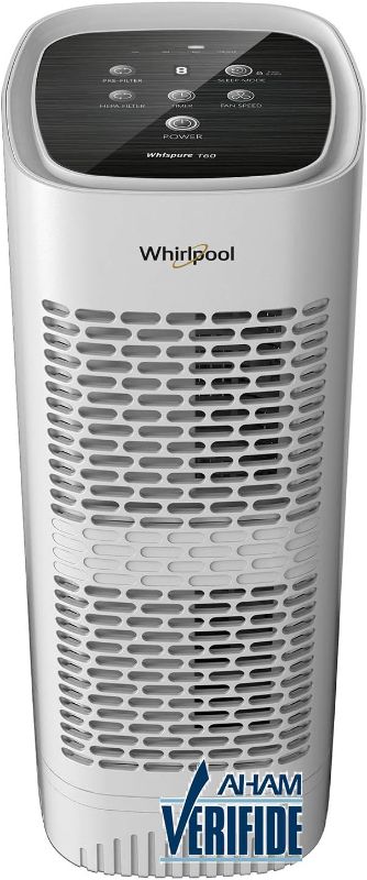 Photo 1 of Whirlpool Whispure WPT60P, True HEPA Air Purifier, Activated Carbon Advanced Anti-Bacteria, Ideal for Allergies, Odors, Pet Dander, Mold, Smoke, Smokers, and Germs, Medium, White