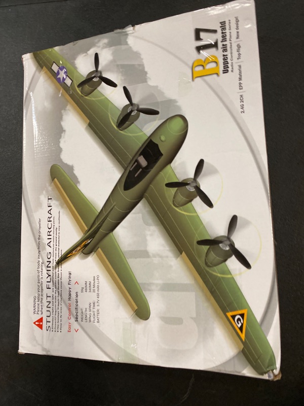 Photo 3 of Eayaele B-17 RC Plane Ready to Fly, Easy to Fly RC Glider for Kids & Beginners, Hobby Remote Control Airplane for Adults, RC Airplanes for Boys