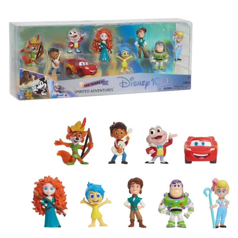 Photo 1 of Disney100 Years of Spirited Adventures Celebration Collection Limited Edition 9-piece Figure Pack, Kids Toys for Ages 3 up
