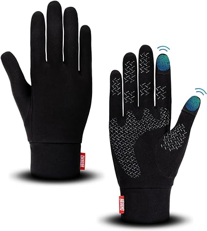 Photo 1 of Aegend Lightweight Running Gloves Warm Gloves Mittens Liners Women Men Touch Screen Gloves Cycling Bike Sports Compression Gloves for Winter Early Spring Or Fall, 6 Colors, 3 Sizes
