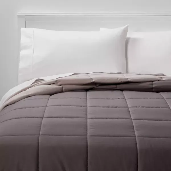 Photo 1 of Reversible Microfiber Solid Comforter - Room Essentials™

