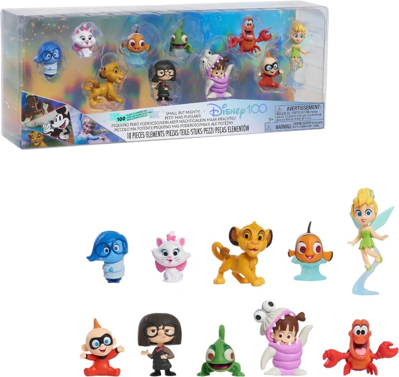 Photo 1 of Disney100 Years of Small But Mighty, Limited Edition 10-piece Figure Set, Officially Licensed Kids Toys for Ages 3 Up by Just Play
