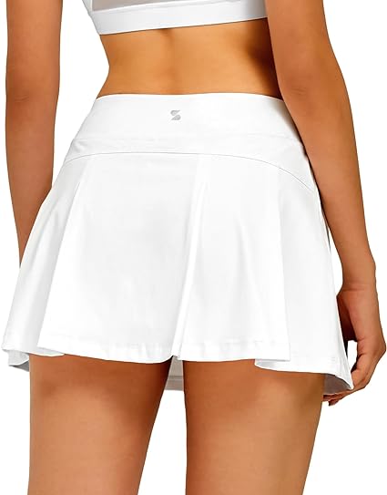 Photo 1 of Stelle Women Tennis Skirt Golf Skorts Athletic High Waisted with Pockets Inner Shorts Sport Workout Pleated Pickleball
