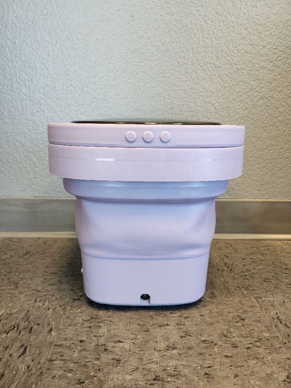 Photo 6 of solacol Mini Washing Machine Foldable Bucket Type Laundry Clothes Washer Cleaner Travel allows washing up to 3.8L of laundry at a time
