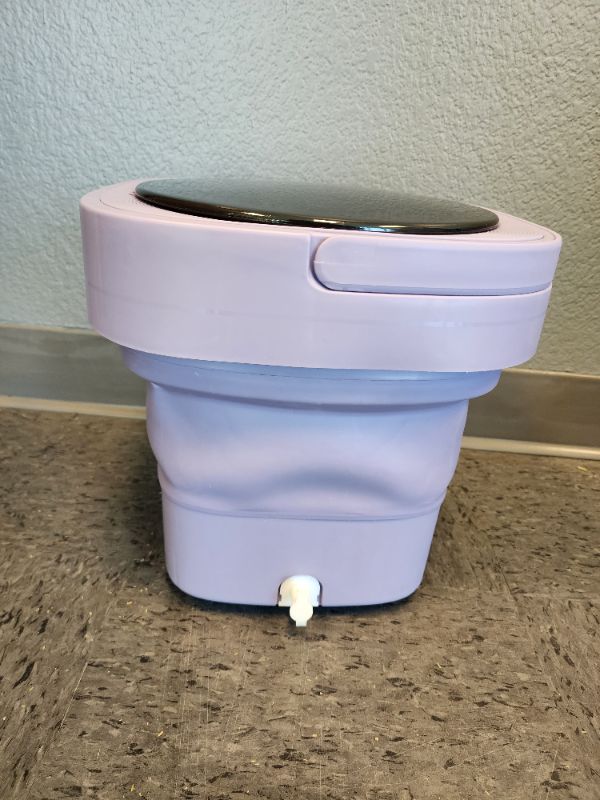 Photo 3 of solacol Mini Washing Machine Foldable Bucket Type Laundry Clothes Washer Cleaner Travel
