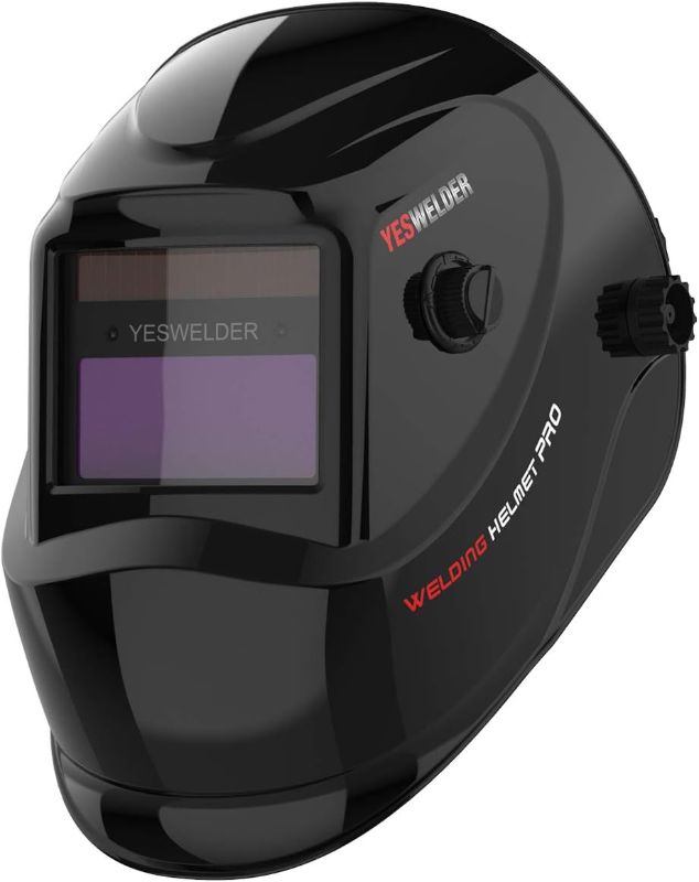 Photo 1 of YESWELDER True Color Solar Powered Auto Darkening Welding Helmet, Wide Shade 4/9-13 for TIG MIG ARC Weld Hood Helmet
