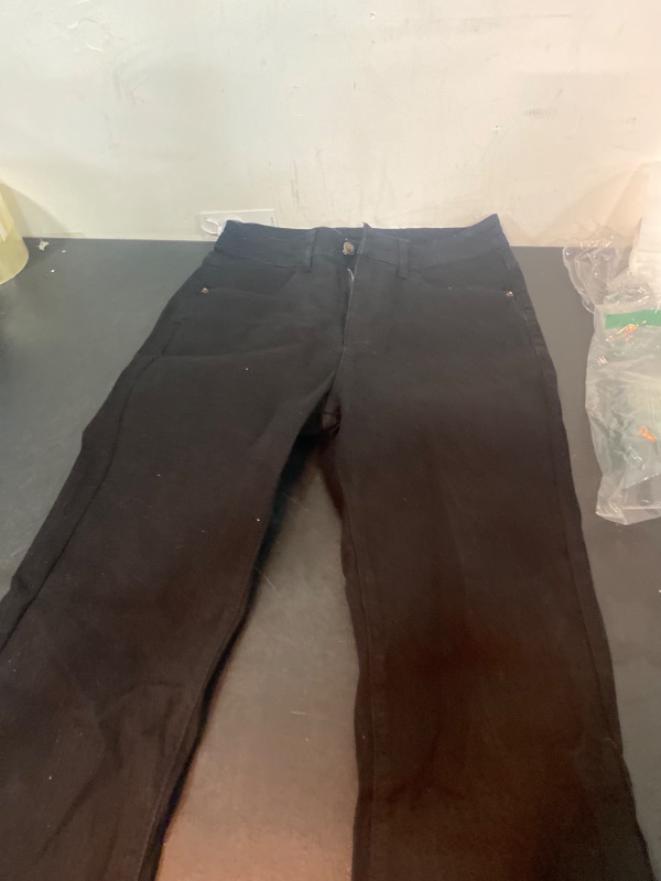 Photo 2 of AMRSPENG Women's Black Bell Bottom Jeans for Women Flare Jeans High Waist Bootcut Jeans for Women Stretch Bell Bottom Pants
