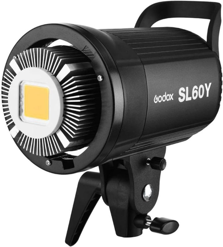 Photo 1 of Godox SL-60Y 60W CRI95+ Yellow Version LED Video Light, 3300±300K Tungsten-Balanced Continuous Output Lighting, Bowens Mount for Video Recording, Children Photography, Wedding, Outdoor Shooting