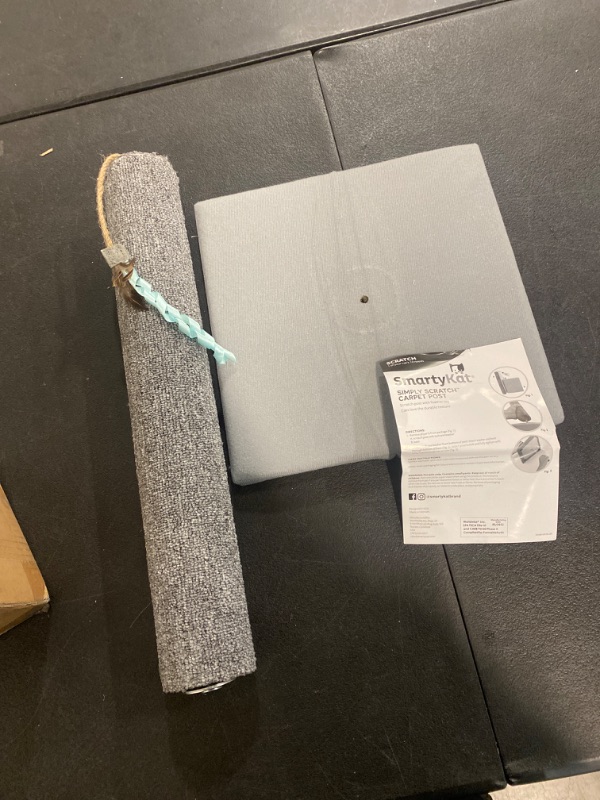 Photo 2 of Store New Arrivals Add to Favorite View Feedback Contact Smartykat Simply Scratch Scratching Posts W/Feather Toy for Cats & Kittens, Carpet/Jute/Seagrass Options, Durable & Long Lasting Play - Multiple Styles Description Color Grey Style Simply Scratch Ju