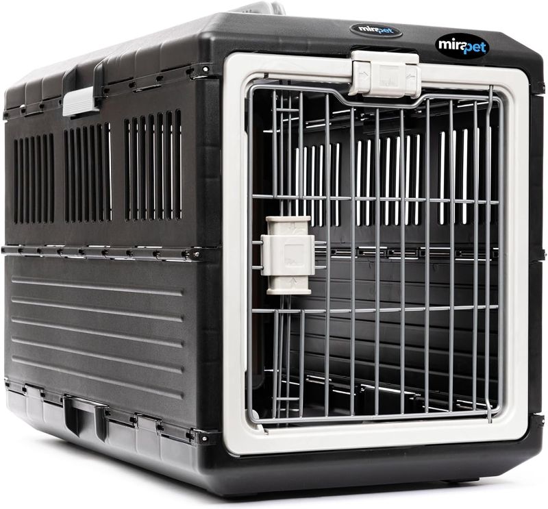 Photo 1 of Mirapet USA Pet Carrier & Crate 26" - Premium Collapsible Design for Medium Cats and Dogs - Portable Kennel for Indoor/Outdoor Use - 360-Degree Ventilation & Hard Plastic Wall Protection