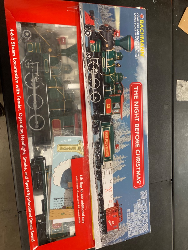 Photo 4 of Bachmann Trains - Night Before Christmas Ready To Run Electric Train Set - Large "G" Scale