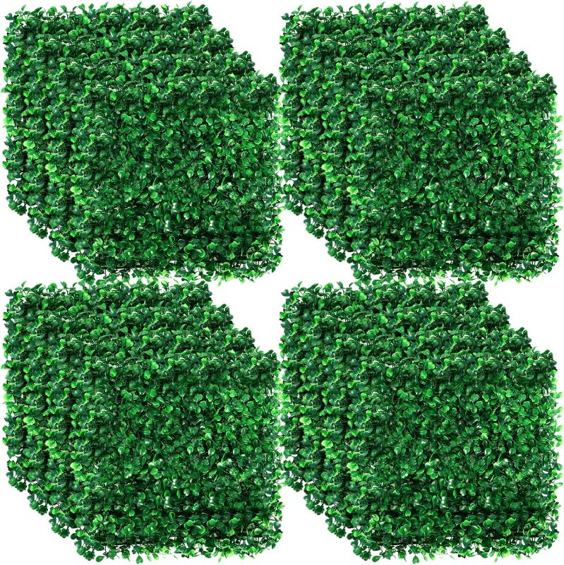 Photo 1 of Omldggr Artificial Grass Wall Panels, 16Pack 22x22 inch Artificial Boxwood Hedge Panels Grass Backdrop Wall with Zip Ties for Gardens, Fences, Backyards and Indoor Wall Decor