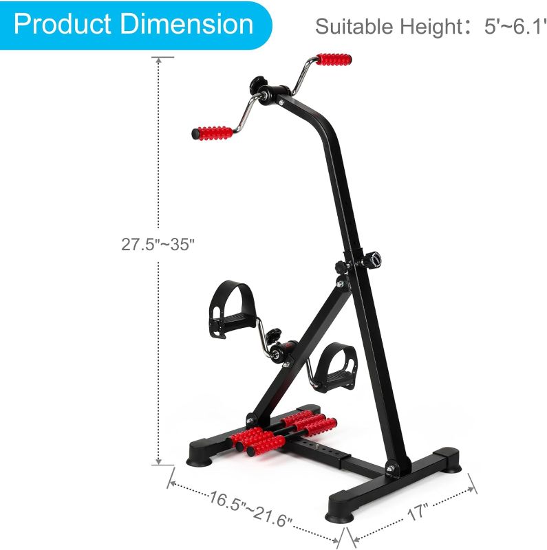 Photo 2 of REAQER Pedal Exerciser Bike Hand Arm Leg and Knee Stroke Recovery Equipment for Seniors, Elderly physical therapy sit exercise